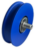 DYNSO Blue-Line deurrol, 85mm, met as M10, toepasbaar op Kone ADF/ADL/ADC cabine/schachtdeur 