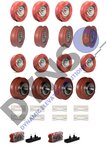 Basis Revisionsset KONE AMD Kabinent&uuml;r Zentral offen 4 Fl&uuml;gel (50mm T&uuml;rrollen)