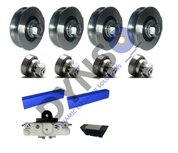 Basic revision kit Otis New York landing door, Central open, 2 wings