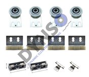 Basis-Basis Revisionsset Schindler QKS9, Kabinen-/Schachtt&uuml;r, zentral offen 900mm, 2 Fl&uuml;gel