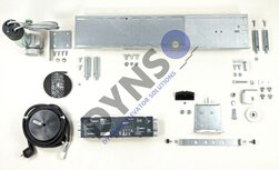 DYNSO/M-Meiller cabin door conversion kit for TTK spindle cabin door, Telescope, 200kg, left-opening, Daylight 900mm