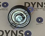 Mitsubishi Counter roller 39*12mm for cage door, rubber running surface, shaft M8, centric