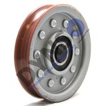 Kone deurrol AMD Rood 94mm excentrisch met as M10