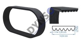 Selcom V-belt Poly J6, L=1092mm, W=14mm, Thickness=4mm