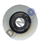 PU Roller 80mm with ball bearing and axle hole 12mm