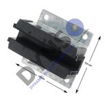 KONE Guide shoe w, Monospace, 16mm, raised bracket