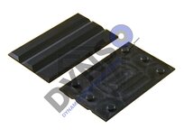 KONE Guide shoe with 3 naps, for rail 16 mm, 140 x 29,5 x 30 mm