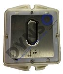 Kronenberg Drucktaster, 0, silberne Druckfl&auml;che mit Braille, L12.40.022.3