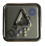 Schaefer push button MT42-2M, 30V, UP, with braille, 34x34mm