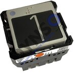 Schaefer push button MT56, 30V, red, 1, with braille, 56x56mm