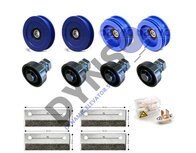 Thyssen Krupp Basis Revisionsset M2KS4, Kabinen-/Schachtt&uuml;r, Teleskop, 900mm, 2 Fl&uuml;gel