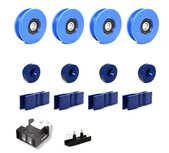 Basis revisieset Starlift kooideur, Centraal open, vlakke rail 70mm rol, 2 vleugels