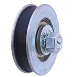 Deurrol, 70mm, vlakke rail, kunststof loopvlak, incl. montage-as en vulringen, toepasbaar op Otis New York 7060 schachtdeur