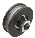 Deurrol, 50mm, excentrische as M10, vlakke rail, incl. moer, toepasbaar op Otis Orly/LM/9665 schachtdeur