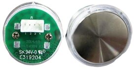 Otis 2000 drukknop, chrome, 24V, LED rood