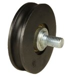 Deurrol, 65mm, rond loopvlak, met as M10, toepasbaar op Meiller Nova C45 en TTS/TTK45 snelle vleugel