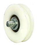 Deurrol, 65mm, recht loopvlak, met as M10, toepasbaar op Meiller Nova C45 en TTS/TTK45 snelle vleugel