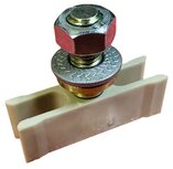 Ondergeleiding, 41x10mm, vlinder incl. M8 bout, toepasbaar op Thyssen S8/K8 cabine/schachtdeur