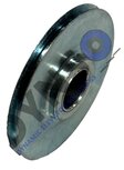 Kabelrol, 48mm, asgat 12mm, staal, t.b.v. sluitgewicht, toepasbaar op Kone ADX schachtdeur