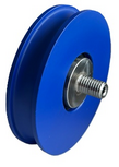 DYNSO Blue-Line deurrol, 85mm, met as M10, toepasbaar op Kone ADF/ADL/ADC cabine/schachtdeur 
