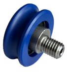 DYNSO Blue-Line tegendrukrol, 36mm, met excentrische as M10, toepasbaar op Kone Espace schachtdeur