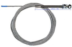 Koppelkabel, 3x2000mm, incl. verstelbaar eindtonnetje, toepasbaar op Kone ADL 4-delig centraal cabine/schachtdeur, alle dagmaten