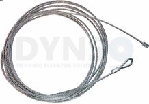 Kone Cable for car/landing door with loop and end stop galvanized, &oslash;=3, L=5055mm