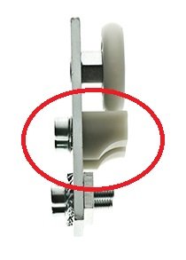 DYNSO Schindler uitloopbeveiliging glijstuk (for Qks-8 doorroller without verzet)