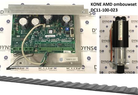 Kone AMD door motor with control and including toothed belt Left opening (KM601370G03 + KM606810G01 + 4*DC05-30-005)
