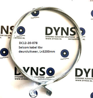 Selcom cable for door closing spring, L=3200mm