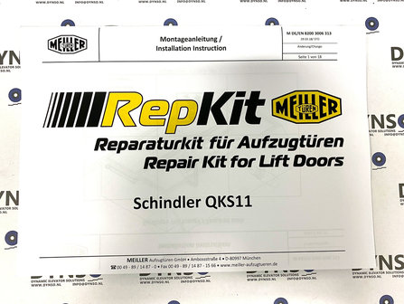 DYNSO/M-Schindler QKS11 cabindoor repkit, Telescope Right opening, including new skate