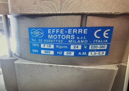 CMM PA1554-02 doormotor 3 x 380V, type: F16, KGcm: 24, Giri: 360