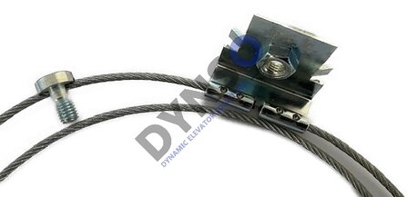 Thyssen M2C D6 landing door couple cable, CO2, daylight dimension 1000mm, &oslash;=3 x L=3350mm, 1xM6