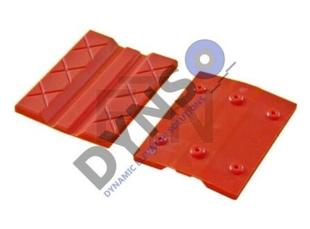 Slofvoering, rood, 100x26,5x30mm, voor leider 16mm