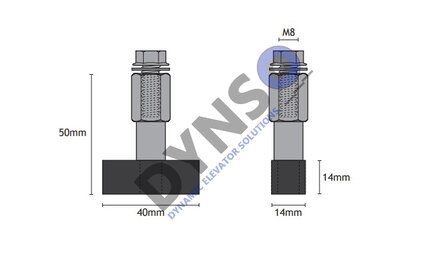 Fermator  doorguide blackrubber with bout 40/10  en 50/11