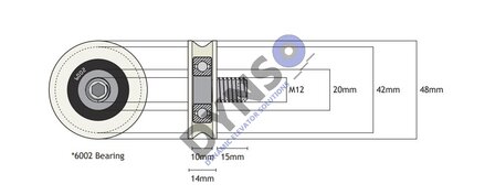Fermator Gegendr&uuml;ckroll Kabinent&uuml;r Excentric Fermator 40/10 47mm