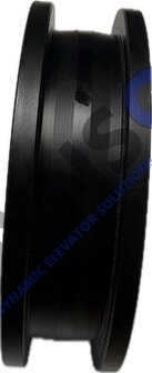 DYNSO Starlift doorroller rechte rail 70mm, kleur zwart
