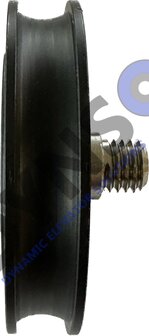 DYNSO Mitsubishi T&uuml;rrolle 72mm f&uuml;r halbrunde Schiene mit M12 Achse (als Ersatz f&uuml;r genietete T&uuml;rrolle)