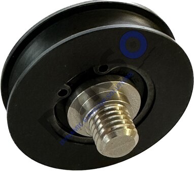 DYNSO Mitsubishi T&uuml;rrolle 56mm f&uuml;r halbrunde Schiene mit M12 Achse (als Ersatz f&uuml;r genietete T&uuml;rrolle)