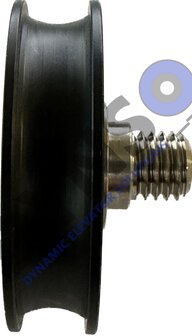 DYNSO Mitsubishi T&uuml;rrolle 56mm f&uuml;r halbrunde Schiene mit M12 Achse (als Ersatz f&uuml;r genietete T&uuml;rrolle)