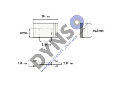 Fermator premium F&uuml;hrung, BxHxD=29x16,5x8mm (uitlopend, vervanger is DC05-40-009)