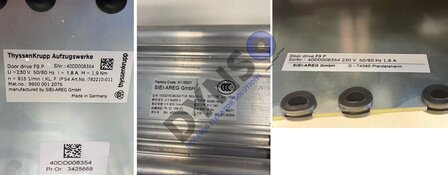 Thyssen F9 Door motor with integrated control board