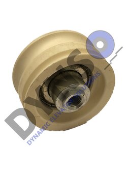 Thyssen doorroller M2TECD dubbel rillig / axlehole M8 getapt
