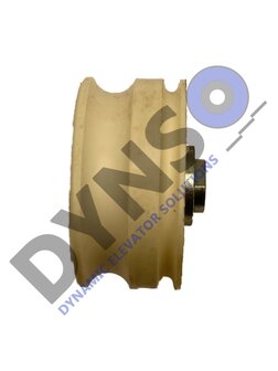 Thyssen doorroller M2TECD dubbel rillig / axlehole M8 getapt