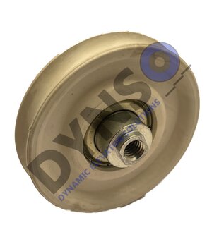 Thyssen doorroller M2TECD round rail / axlehole M8 getapt
