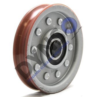 Kone doorroller AMD red 94mm, excentric bolt M10