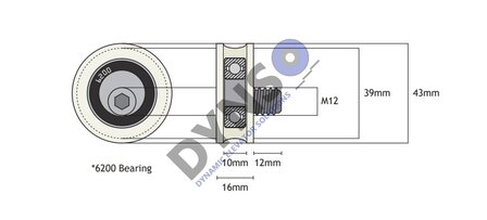 Selcom Gegendr&uuml;ckroll 43mm / M12x16mm
