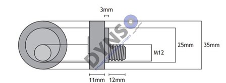 Otis steel Lock roller 35mm for 9692 door