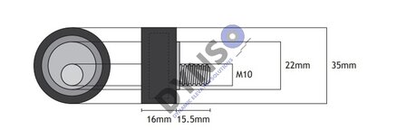 Meiller Gegendruckrolle mit Bolzen (verzinkt) for model 25/26/28/31/32