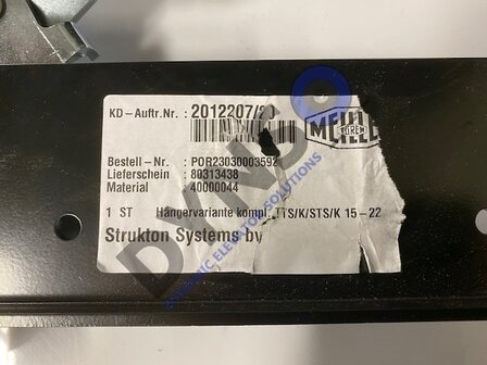 Meiller complete cariageset for Landingdoor, TTS/K/STS/K 15-22 for heavy glaxle panelen, 40000044